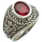 ルビー シルバー カレッジリング（指輪）