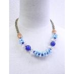 Yahoo! Yahoo!ショッピング(ヤフー ショッピング)■ショートネックレス■丸玉♪キラキラ♪カットビーズ 青02-556