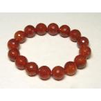 Yahoo! Yahoo!ショッピング(ヤフー ショッピング)天然石 赤メノウ ブレスレット 96面カット 約12mm 瑪瑙 カーネリアン めのう レッドアゲート オレンジ 1000444☆