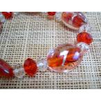 Yahoo! Yahoo!ショッピング(ヤフー ショッピング)▽楕円▽新品とんぼ玉ブレスレット 激安 パーツに レッド 15-0406