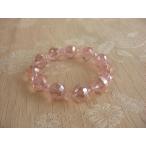 Yahoo! Yahoo!ショッピング(ヤフー ショッピング)○多面カット キラキラ アクリルビーズ ブレス○ピンク 15-0714