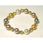 Yahoo! Yahoo!ショッピング(ヤフー ショッピング)◇貝パール×カットビーズ◇ ブレスレット ピンク系 15-0805