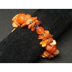 Yahoo! Yahoo!ショッピング(ヤフー ショッピング)◇マリンスタイル◇シェルブレスレット オレンジ 15-0861