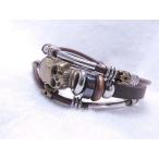 Yahoo! Yahoo!ショッピング(ヤフー ショッピング)■３連ブレスレット■合皮・スカル　金古美　15-1044