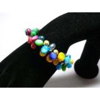 Yahoo! Yahoo!ショッピング(ヤフー ショッピング)■ブレスレット■シェル（染め）☆カラフル 紐・鈴15-1141