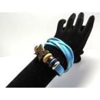 Yahoo! Yahoo!ショッピング(ヤフー ショッピング)■レザーブレスレット■ バタフライ　ブルー　15-1168