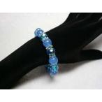 Yahoo! Yahoo!ショッピング(ヤフー ショッピング)■瑪瑙×カットビーズ■ブレスレット ブルー　15-1185