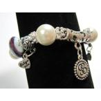 Yahoo! Yahoo!ショッピング(ヤフー ショッピング)◇トンボ玉×パール◇ チャームブレスレット パープル 15-1201