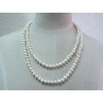 淡水パールロングネックレス留め具無...