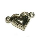  магнит Class p Heart rhodium примерно 20×12mm 10 шт 6001403*