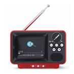 ワンセグテレビ 2.8インチ ポータブル 液晶付き レッド WINTECH TVR-RT1 RD