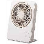 ドウシシャ DOSHISHA 卓上扇風機 スリムコンパクトファン Swing 4電源 AC USB 乾電池 風量3段階 自動首振り 静音 厚さ3.8cm ホワイト FSY-1010U WH