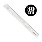 コンサイス 直定規 30cm 再生アクリル定規 30-310 目盛り付 スケール 物差し 文具 事務用品