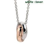 Yahoo! Yahoo!ショッピング(ヤフー ショッピング)5日までポイント5倍 ホワイトクローバー white clover ステンレス ネックレス 金属アレルギー対応 ダイヤモンド リング 2連