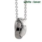 Yahoo! Yahoo!ショッピング(ヤフー ショッピング)18日までポイント5倍 ホワイトクローバー white clover ステンレス ネックレス 金属アレルギー対応 ダイヤモンド リング 2連