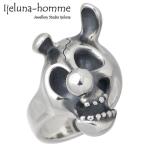 アイジェルナオム Ijeluna-homme クラウン スカル シルバーリング 指輪