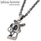 アイジェルナオム Ijeluna-homme クラウン スカル シルバーネックレス