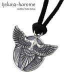 アイジェルナオム Ijeluna-homme ウォーバード シルバーネックレス レザー