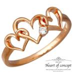 ハートオブコンセプト HEART OF CONCEPT 3連 ハート シルバー リング 指輪