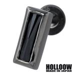 ホロウ HOLLOOW レクテングル スタッド シルバーピアス