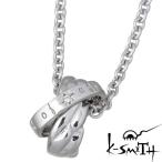 ケースミス K-SMITH 2連WING シルバーネックレス CZ 羽根