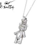ケースミス K-SMITH K-SMITH ベアー シルバーネックレス ダイヤモンド CZ 王冠