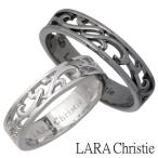 ララクリスティー LARA Christie シルバー リング 指輪 ペアー ランソー ホワイト ブラック