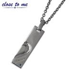 クロストゥーミー close to me ブルーダイヤモンド プレート シルバーメンズ ネックレス