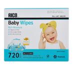 ショッピングおしりふき 赤ちゃんのおしりふき リコベビーワイプス  80枚×9パック入  720枚入 RICO BABY WIPES s 大判 大容量 コストコ COSTCO