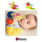 Sassy サッシー にこにこリストラトルセット 知育玩具 0歳 出産祝い 誕生日 お祝い 赤ちゃんおもちゃ カラフル チャーム バンド プレゼント