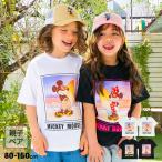 ディズニー Tシャツ キッズ 親子ペア 綿100% 半袖 キッズ DISNEY 子供服 親子お揃い サーフ 0539K ベビードール ミッキー ミニー リゾート 20%OFF