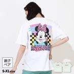 Tシャツ レディース メンズ ディズニー 親子ペア 綿100% 半袖 大人 子供服 バックキャラクター 0540A ベビードール ミッキー ミニー リゾート 20%OFF