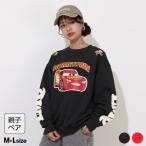 ディズニー 親子ペア トレーナー レディース メンズ カーズ 服 大人 子供服 綿100％ 親子お揃い 袖貼り付け 0809A ベビードール BABYDOLL DISNEY