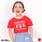 ディズニー Tシャツ キッズ 綿100％ 子供服 女の子 DISNEY バックリボン 1340K ベビードール BABYDOLL 爆買