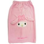 【メール便利用！送料込み】【抗菌防臭加工＆速乾吸収】丸眞 マイクロファイバー巻きタオル80cm丈 マイメロディ(配送区分A)