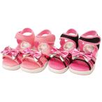 [ почтовая доставка использование! включая доставку ] Sanrio пара шея Hold сетка материалы лента имеется сандалии Hello Kitty ( розовый * черный ) Kids сандалии ( рассылка классификация A)