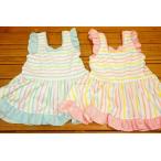 WHOLE SWIM ボーダーストライプワンピーススイムウェア90cm〜100cm女児水着4860312