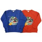 ショッピング仮面ライダー BANDAI仮面ライダーゼッツ長袖スウェットシャツKAMEN RIDER ZEZTZ 4フォームEQ8910(あったか裏起毛長袖トレーナー)(100-130cm)
