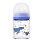 哺乳びん 母乳実感 T-Ester プラスチック製 Sea 160ml 0ヵ月から 丸穴 赤ちゃん ベビー ピジョン 1037996