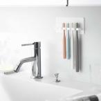  зубная щетка подставка Yamazaki реальный индустрия стандартный товар tower tower si Ricoh n присоска зубная щетка держатель 5 полосный зубная щетка держатель 10298 белый 