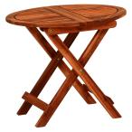 ガーデンテーブル 木製 通販 VGT-7356 アカシアガーデン サイドテーブル 折り畳みテーブル 折りたたみ おしゃれ 丸 小さい ミニ 屋外