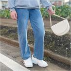 ワイドパンツ レディース 通販 キッズ デニム ジーパン ワイド ロングパンツ ウエストゴム パンツ 幅広 やわらか ジュニア 子ども 子供 こども ワイドパンツ