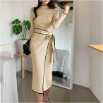 ショッピングニットワンピ ニットワンピ タイト リボン 通販 ワンピース ニット ワンピ ニットワンピース タイトワンピース 長袖 タイトワンピ ひざ丈ワンピ 秋冬 秋 冬  ニットワンピ