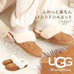 ugg 通販ugg サンダル レディース アグ 内ボア スリッパ ファー 約 22cm 約 23cm 約 24cm サボ ムートン ブラック 黒 ルームシューズ 屋内 カジュアル