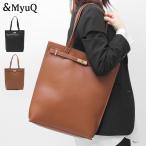 ＆MYUQ アンドミューク バッグ トートバッグ フェイクレザー 肩掛け A4 縦 ヴィーガンレザー 合成皮革 スクエア型 AGLAIA MCB063