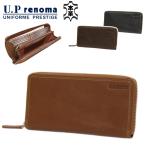 財布 メンズ 本革 サイフ 長財布 ラウンド ファスナー ３方チャック 束入れ U.Prenoma U.P レノマ #61R652化粧箱入り ギフト 贈り物 プレゼント お祝い