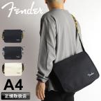 Fender フェンダー ショルダーバッグ 斜め掛けバッグ メッセンジャーバッグ A4 軽量 コットン モノグラムストラップ 950-6004 カジュアル メンズ レディース