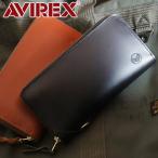 AVIREX アヴィレックス FAHNE2 ファーネ2 ラウンドファスナー長財布 ロングウォレット 小銭入れあり AX9302 牛革 革小物 メンズ