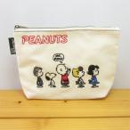 ピーナッツ　スヌーピー キャンバス刺繍　化粧ポーチ　チケット PEANUTS SNOOPY スヌーピー 雑貨 スヌーピー グッズ ポーチ 小物入れ かわいい