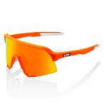  спортивные солнцезащитные очки 100% one рука красный S3 Soft Tact Neon Orange HiPER Red Multilayer Mirror Lens 61034-412-01